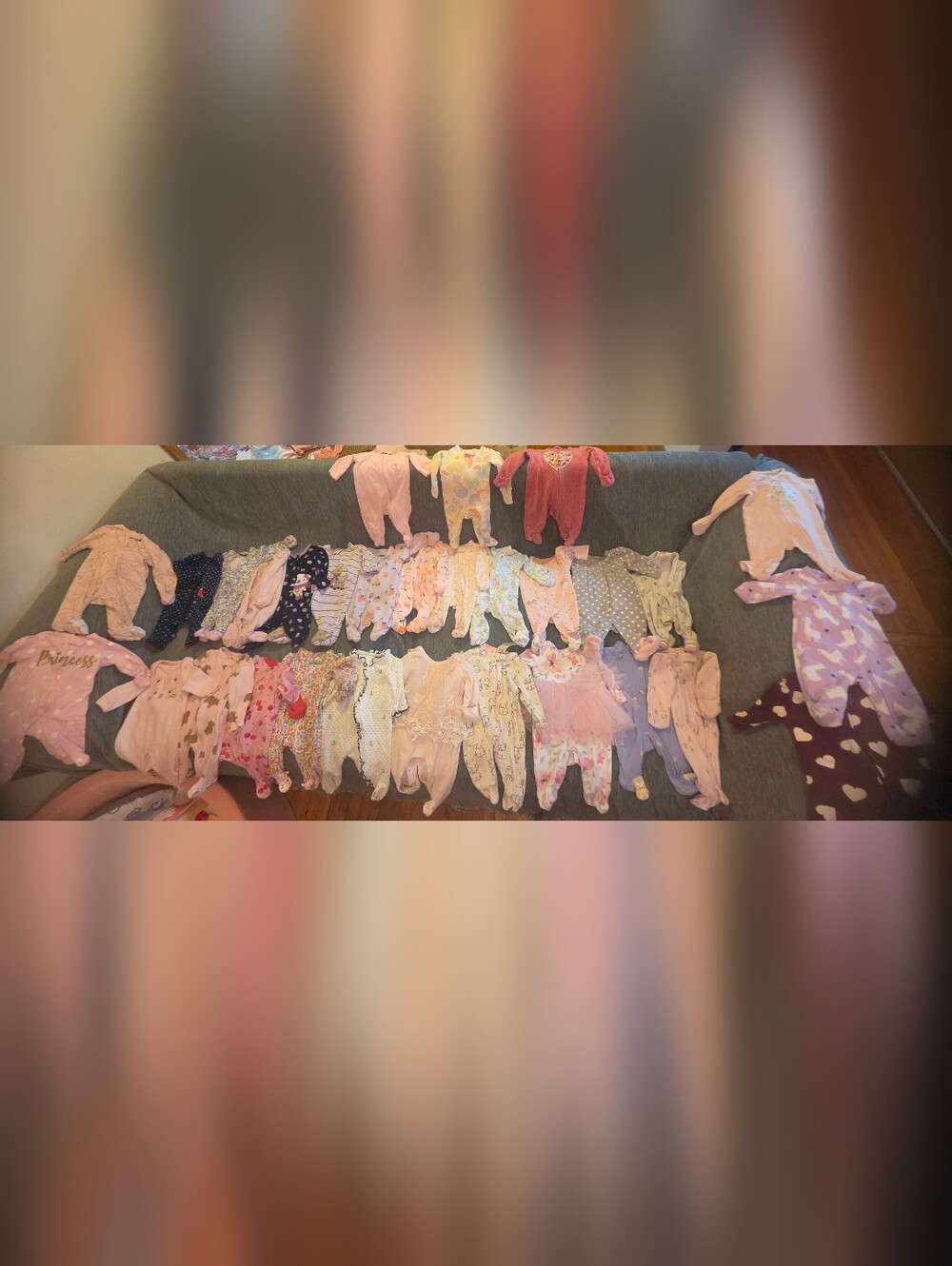 30 Mixed Baby Girls One-Piece Sleepers